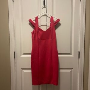 Bailey 44 Hot Pink Cold Shoulder Bodycon Dress